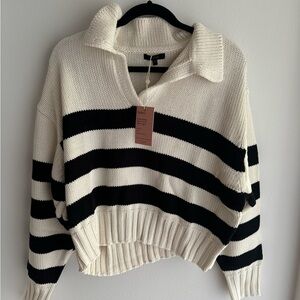 NWT 100% cotton Quince polo sweater